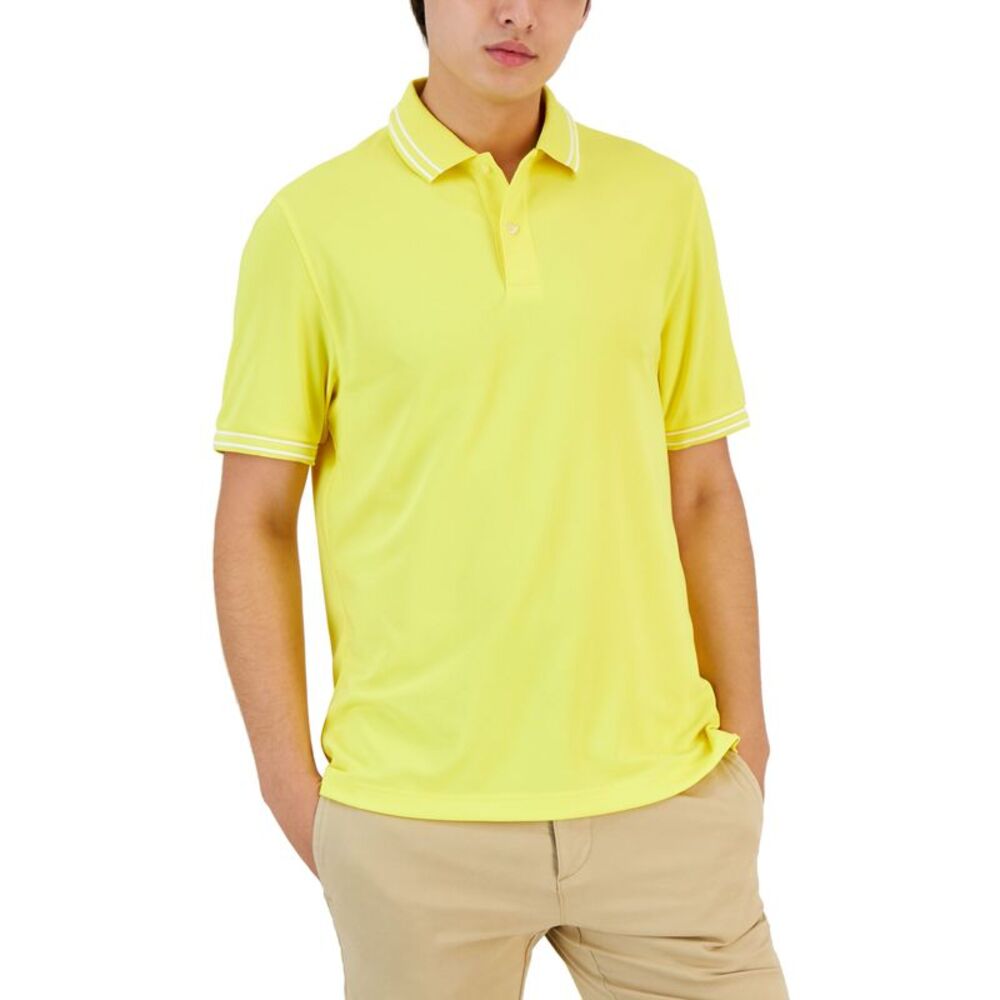 Club Room Mens Performance Stripe Polo